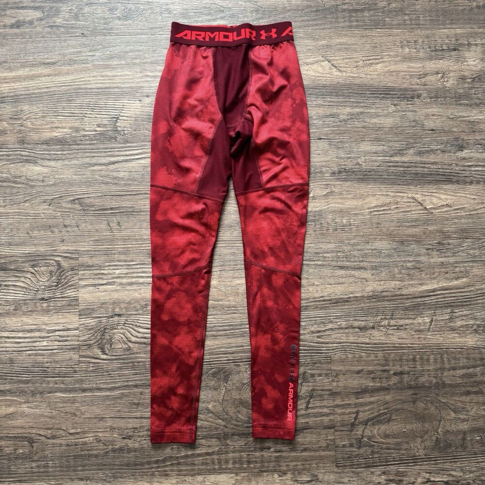 Under Armour ColdGear Infrared leggings, red camouflage Men’s Small